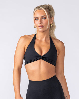 Bare Seamless Halter Bralette - Black