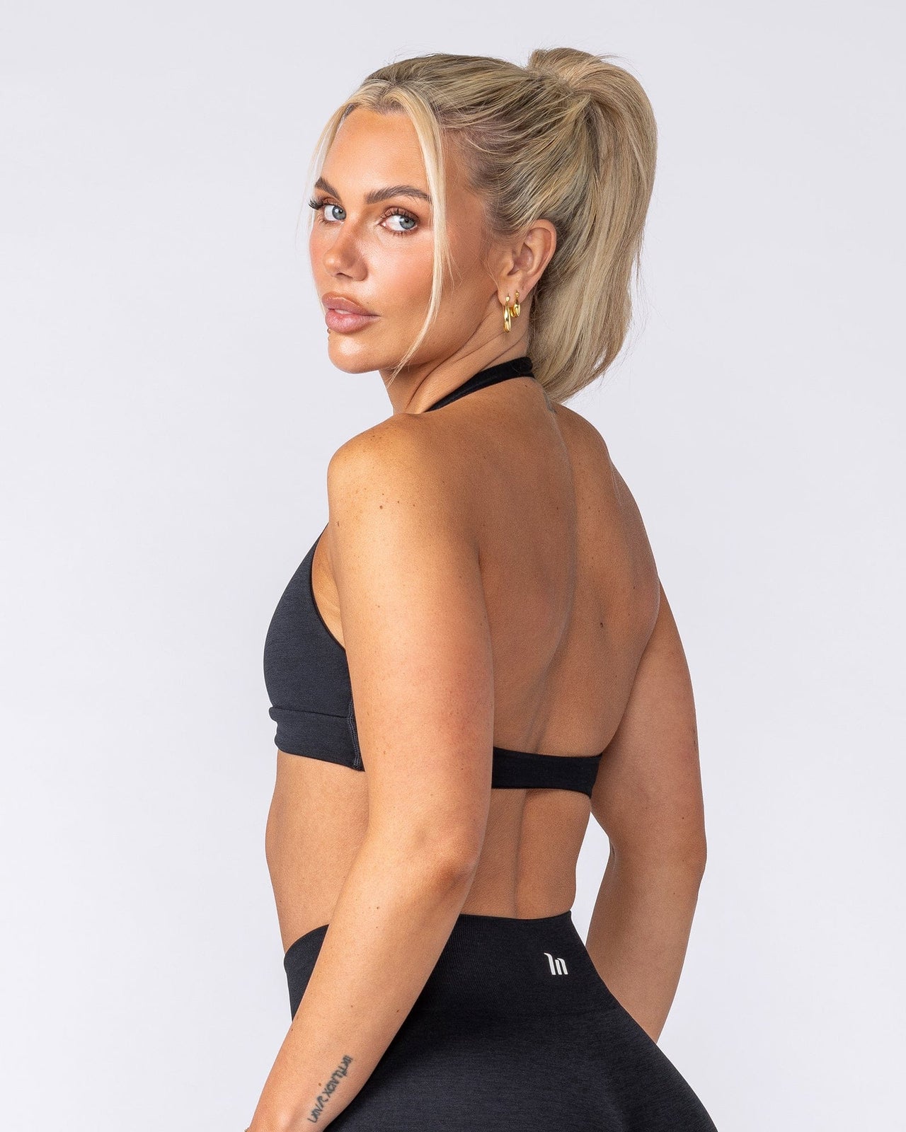 Bare Seamless Halter Bralette - Black