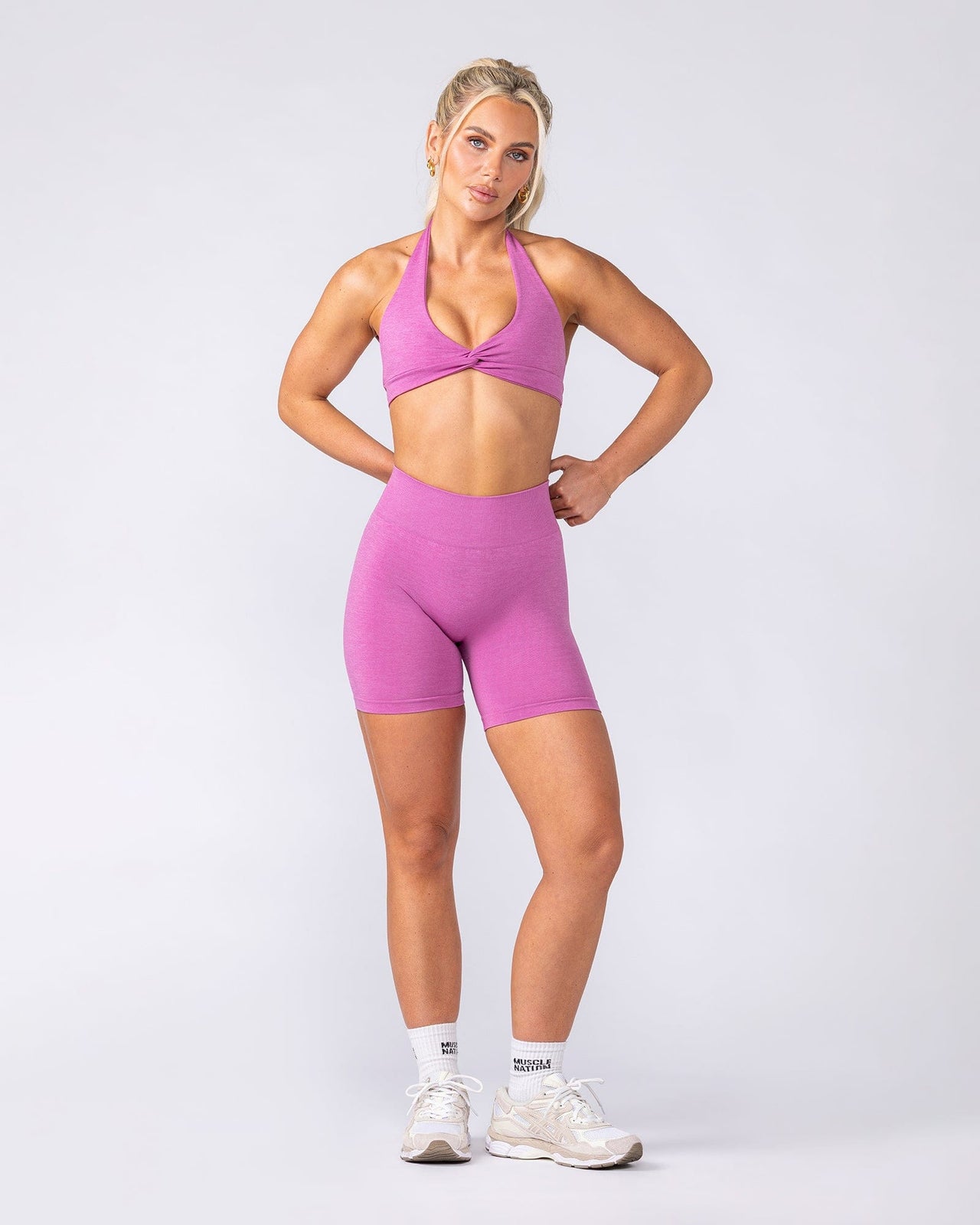 Bare Seamless Halter Bralette - Cactus Flower Marl