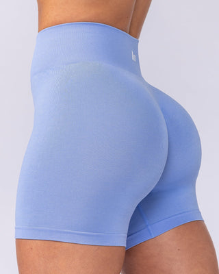 Bare Seamless Bike Shorts - Pale Cornflower Marl