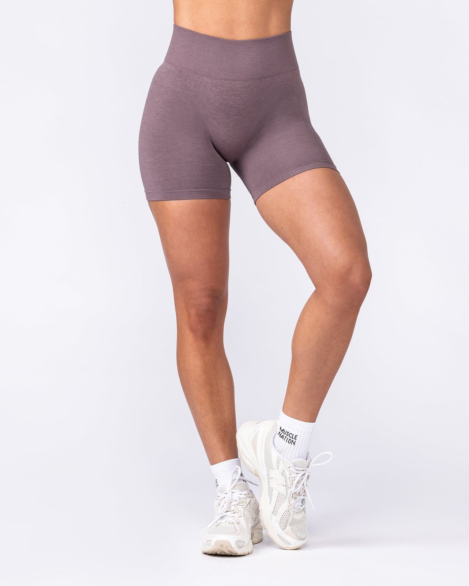 Bare Seamless Bike Shorts - Umber Marl