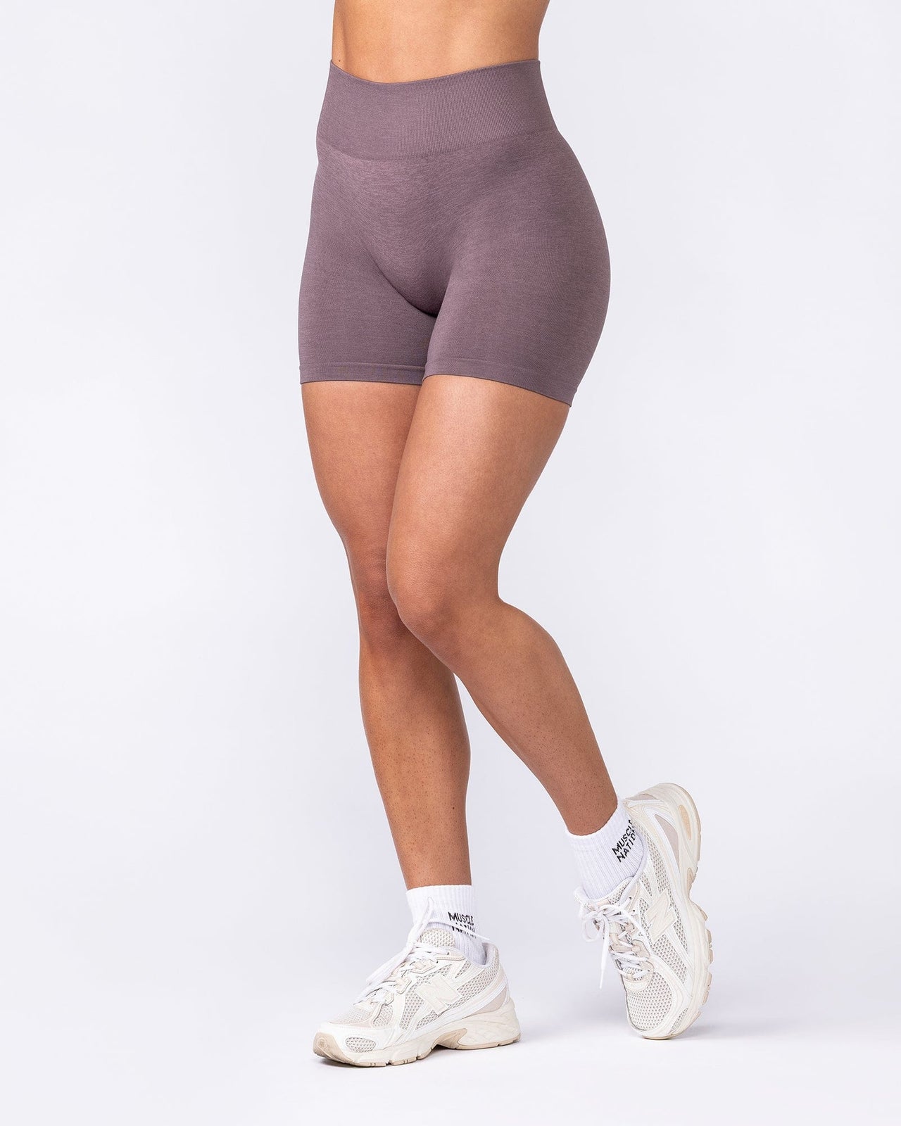 Bare Seamless Bike Shorts - Umber Marl