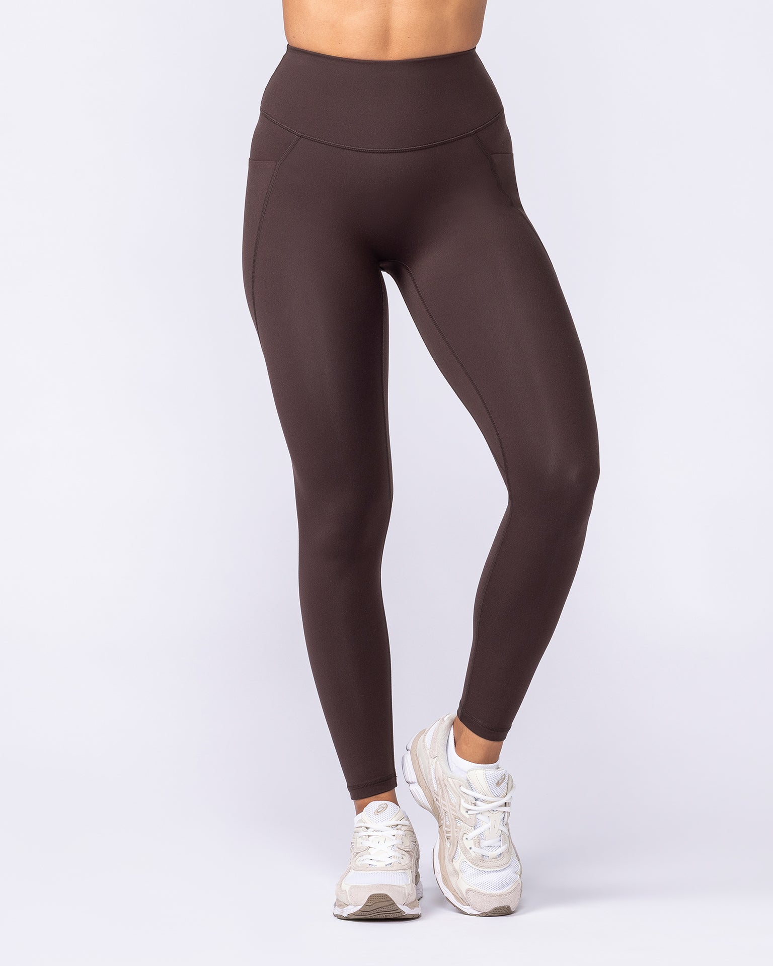 Booty Shaper Pocket Ankle Length Leggings - Cocoa