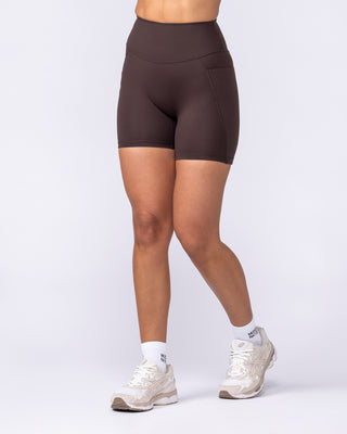 Booty Shaper Pocket Bike Shorts - Cocoa