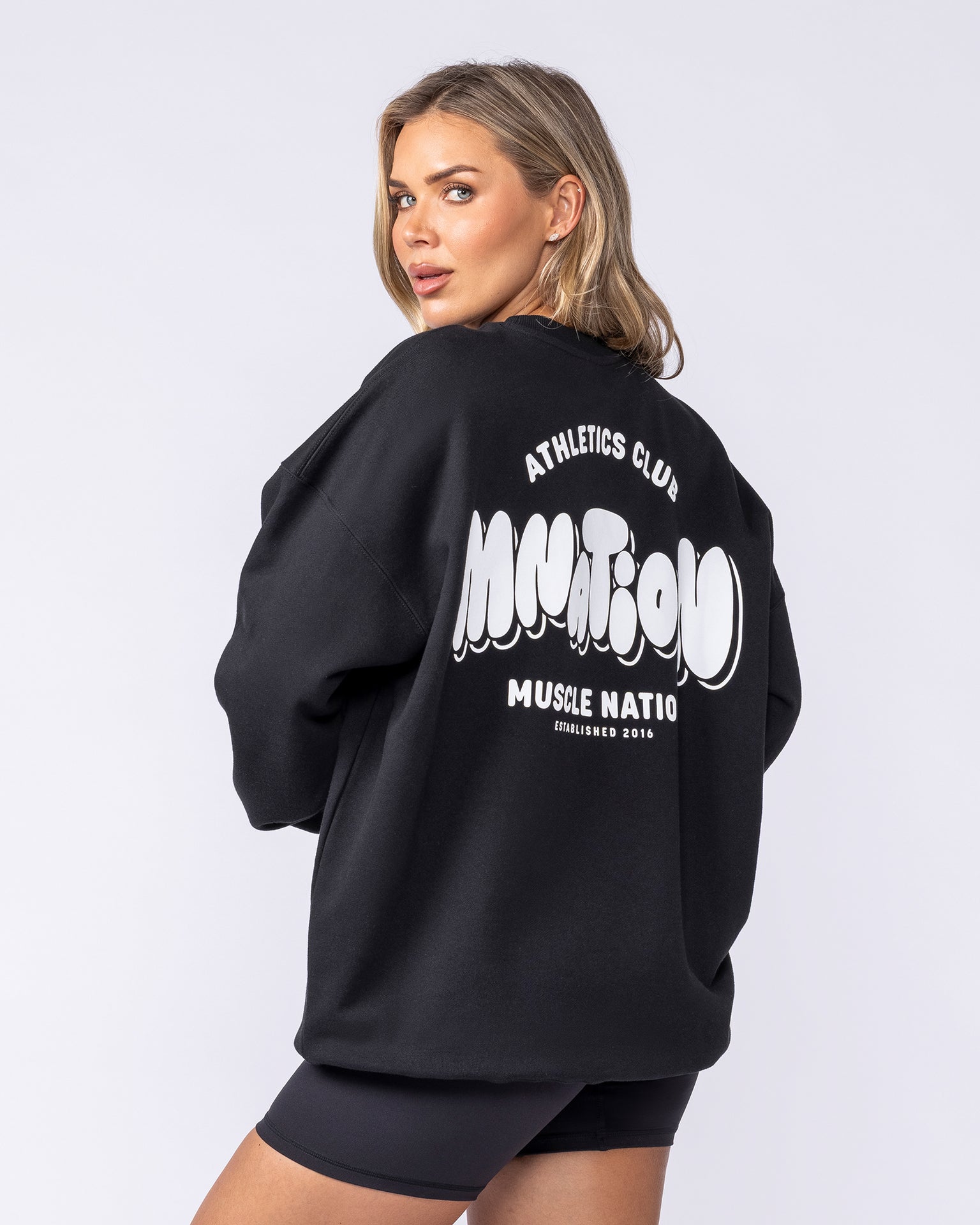 Bubble Oversized Pullover - Black