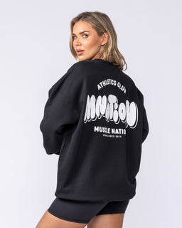 Bubble Oversized Pullover - Black