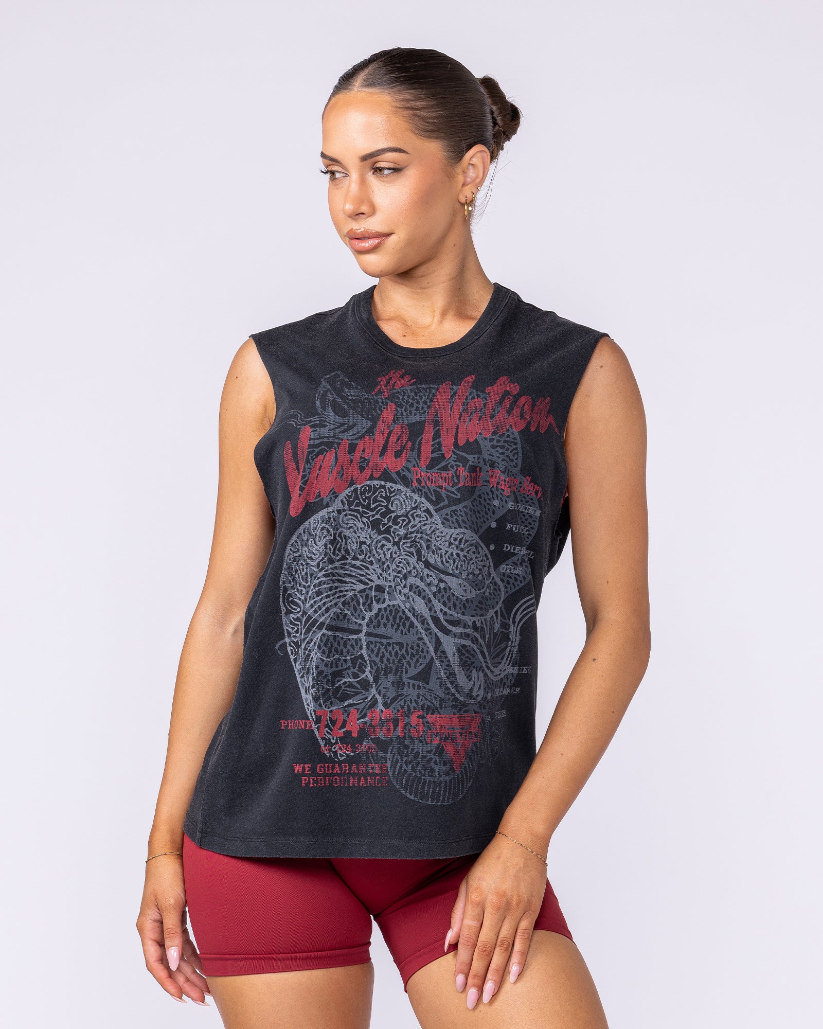 Cobra Vintage Muscle Tank - Washed Black-T-Shirts-XXS-092507WSHBLK-XXS-MNAPPRL44561-1-Muscle Nation
