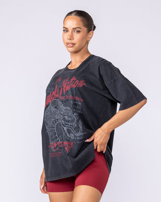 Cobra Vintage Oversized Tee - Washed Black-T-Shirts-XXS-092508WSHBLK-XXS-MNAPPRL44570-2-Muscle Nation