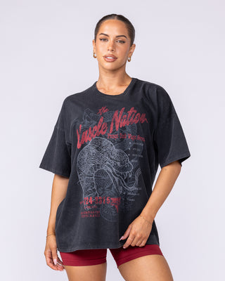 Cobra Vintage Oversized Tee - Washed Black-T-Shirts-XXS-092508WSHBLK-XXS-MNAPPRL44570-1-Muscle Nation