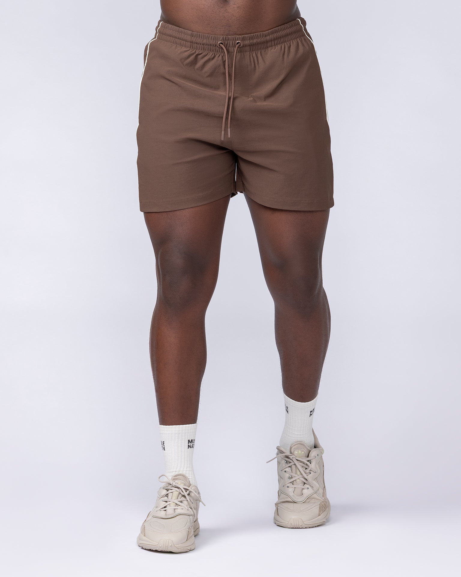 Command Windbreaker Shorts - Brown