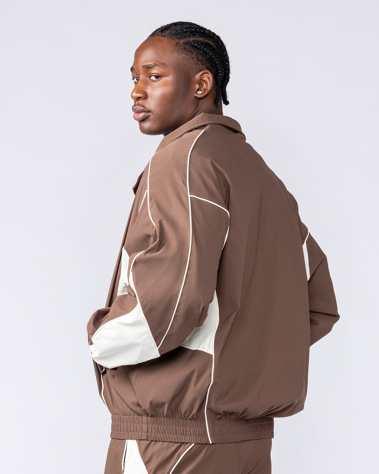 ジャケット・アウター Nalm. ribbon-tailored jacket / brown Command Windbreaker Zip Through Brown | Men's Jacket | Muscle Nation