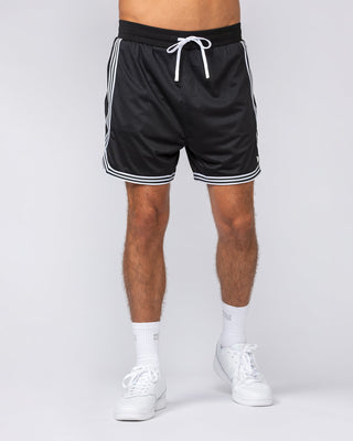 Courtside Basketball 5" Shorts - Black-Shorts-S-112435BLK-S-MNAPPRL35662-2-Muscle Nation