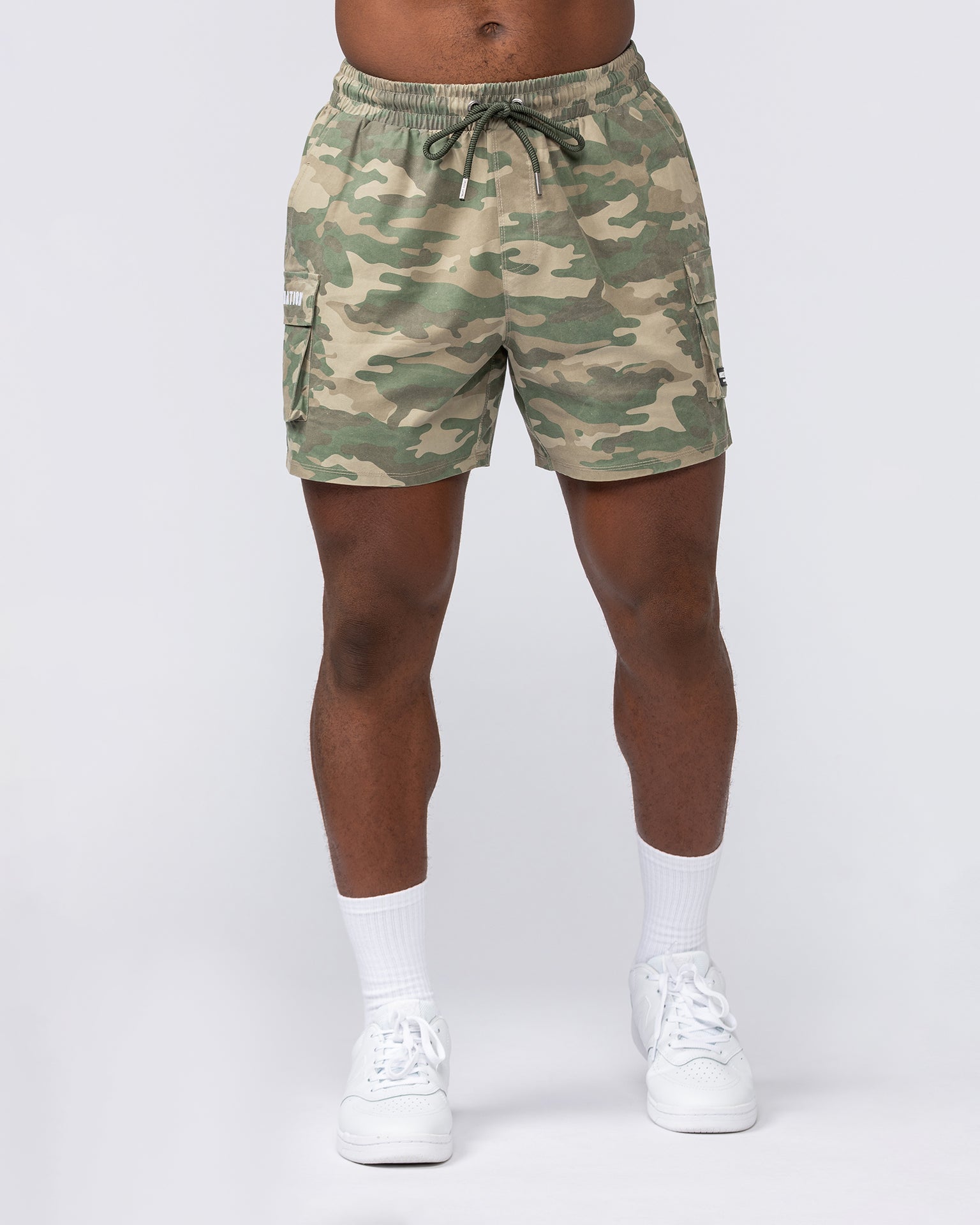 Daily Cargo 5" Shorts - Washed Camo Print-Shorts-S-042504WCMO-S-MNAPPRL41762-3-Muscle Nation