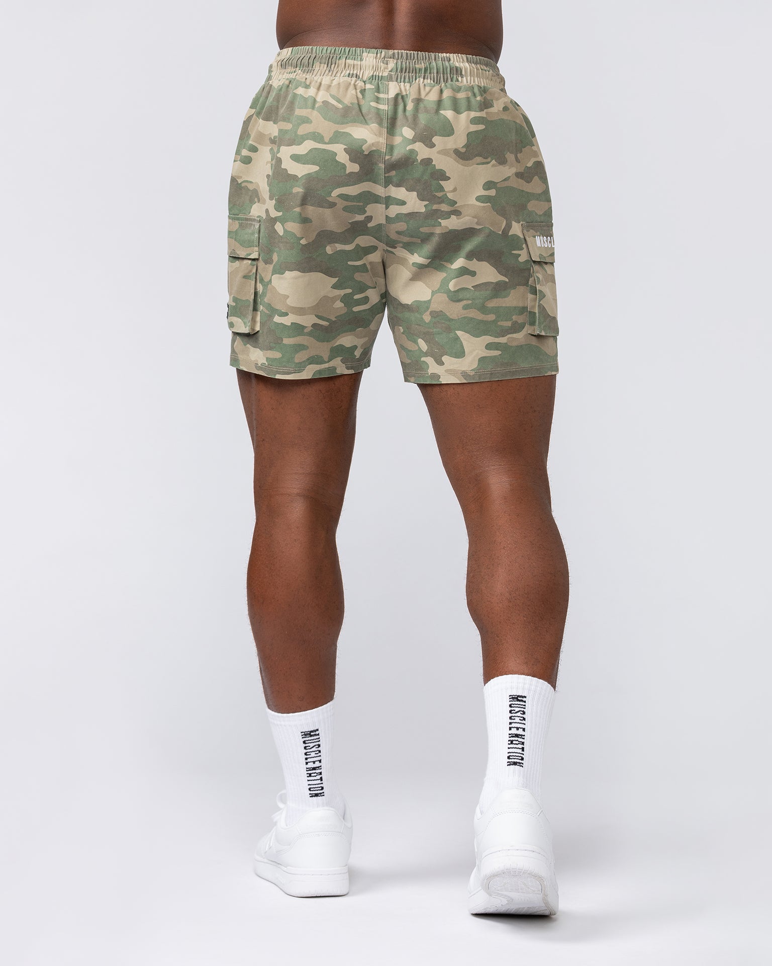 Daily Cargo 5" Shorts - Washed Camo Print-Shorts-S-042504WCMO-S-MNAPPRL41762-5-Muscle Nation
