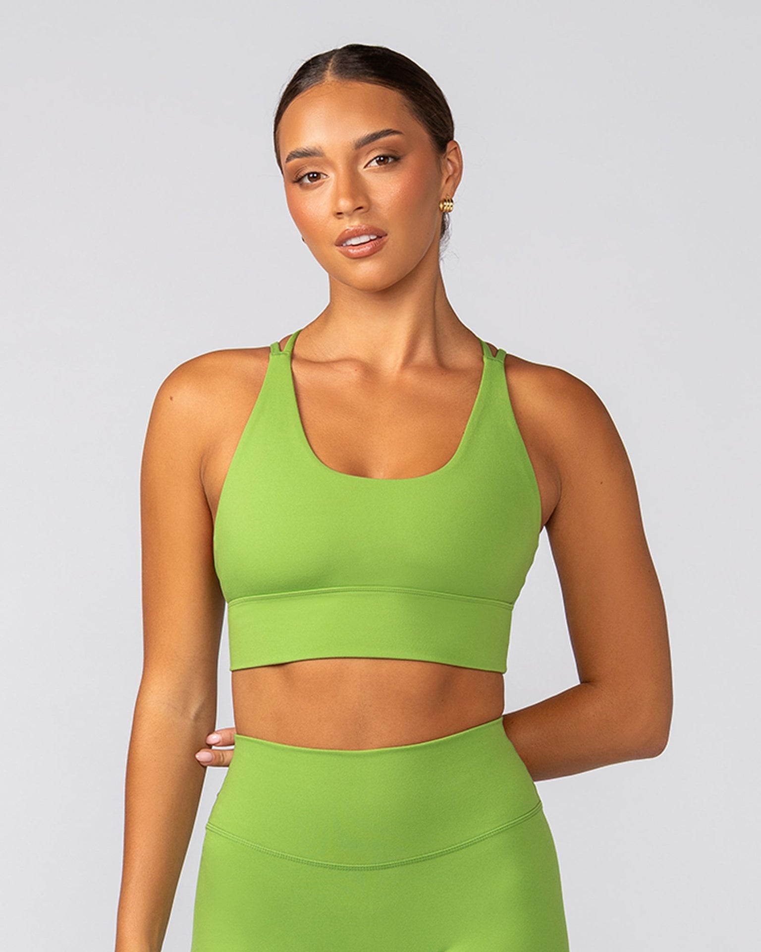 Dash Longline Bra - Kiwifruit-Sports Bras-XXS-022521KWF-XXS-MNAPPRL41091-2-Muscle Nation