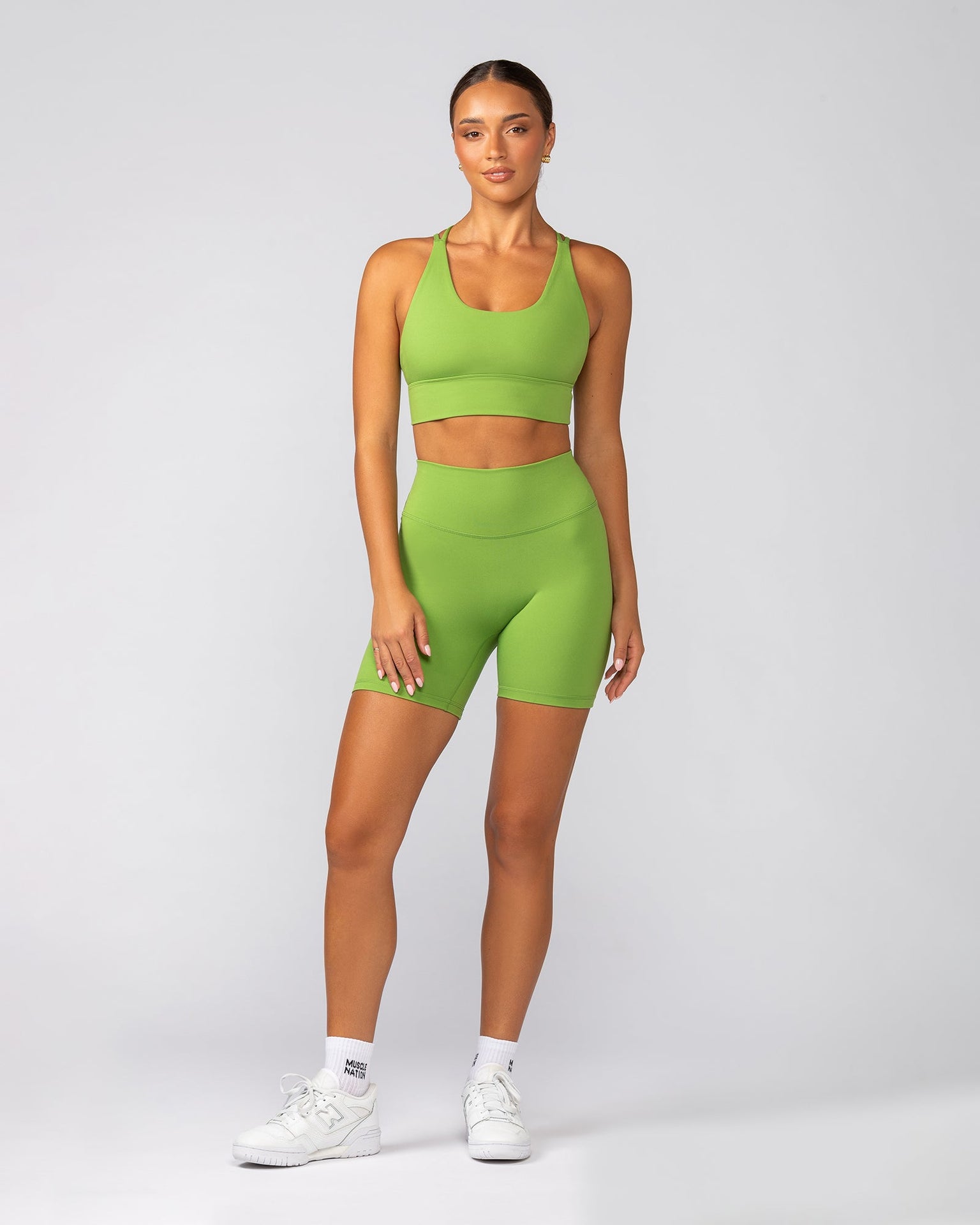 Dash Longline Bra - Kiwifruit-Sports Bras-XXS-022521KWF-XXS-MNAPPRL41091-6-Muscle Nation
