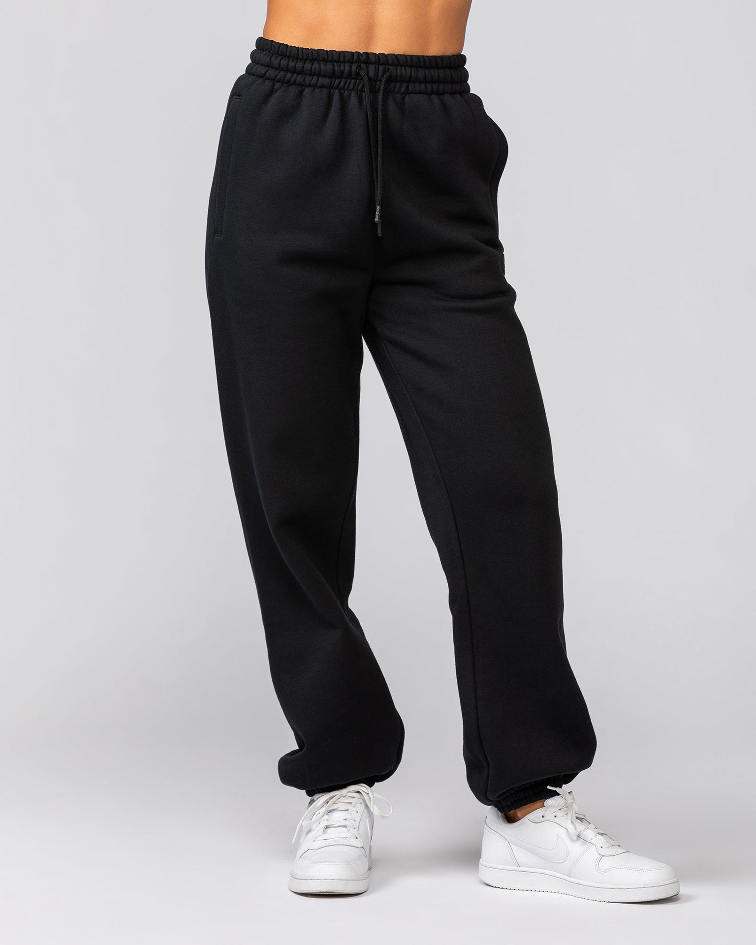 Downtime Slouchy Trackies - Black-Tracksuits-XXS-022530BLK-XXS-MNAPPRL42218-2-Muscle Nation