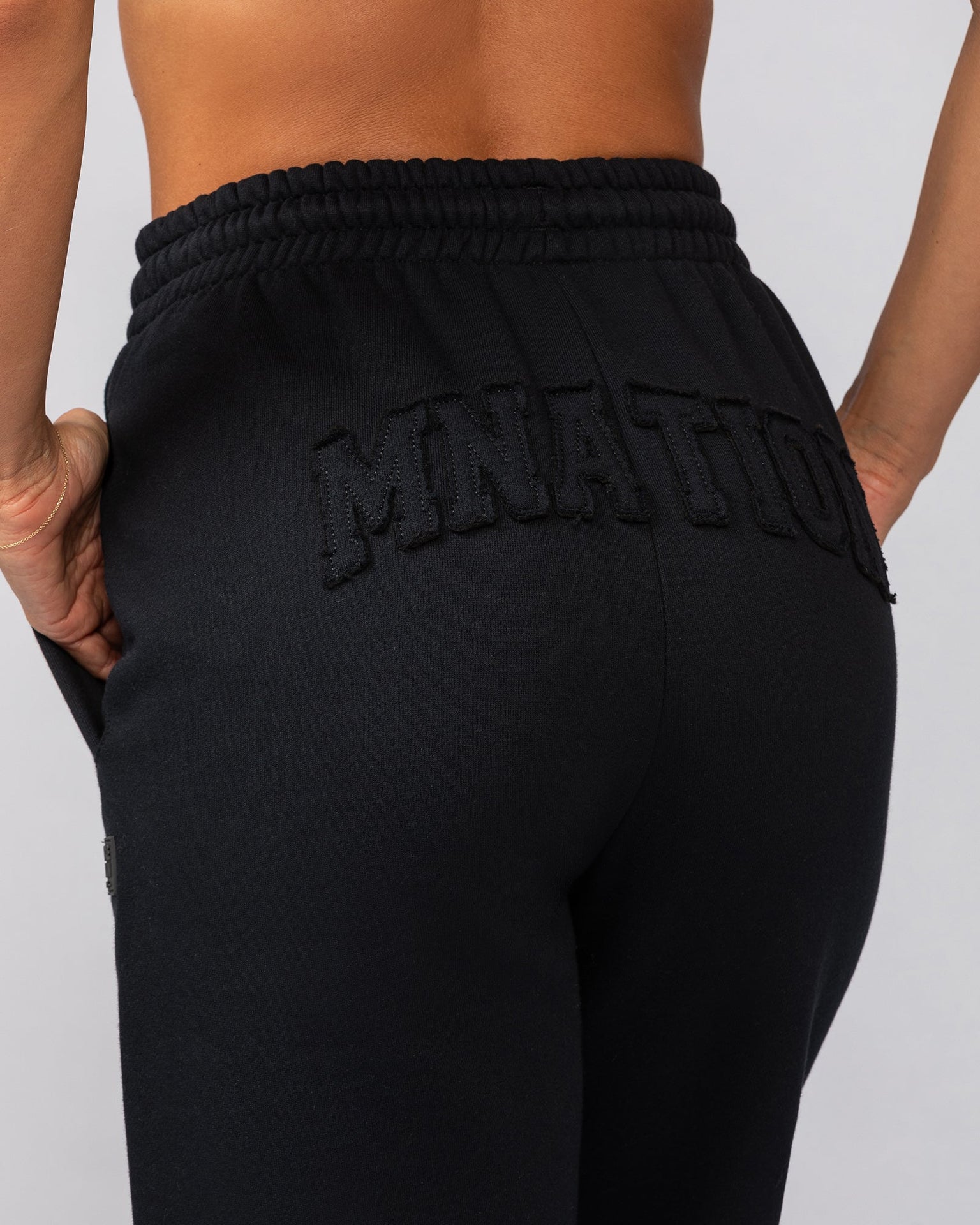 Downtime Slouchy Trackies - Black-Tracksuits-XXS-022530BLK-XXS-MNAPPRL42218-3-Muscle Nation