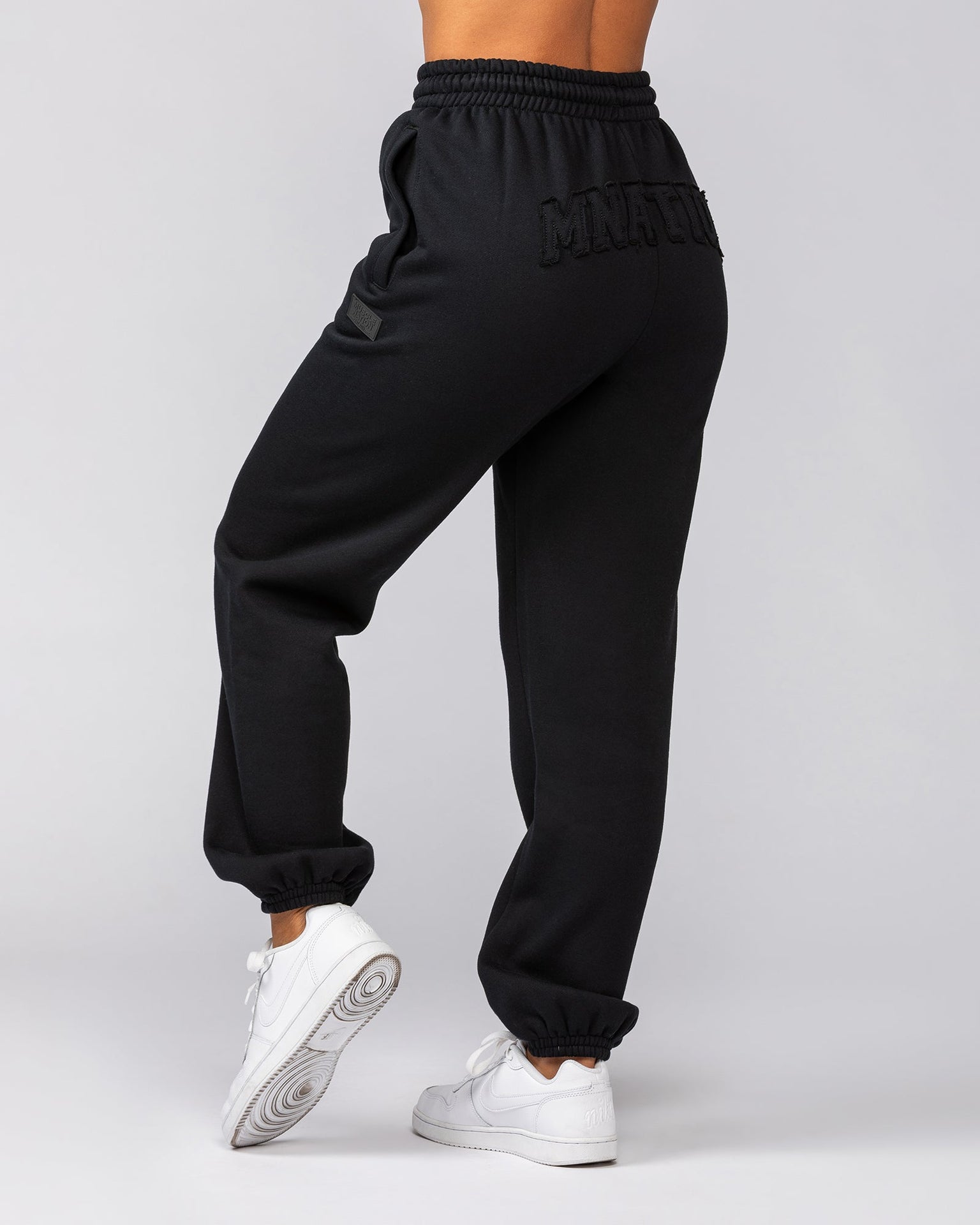 Downtime Slouchy Trackies - Black-Tracksuits-XXS-022530BLK-XXS-MNAPPRL42218-1-Muscle Nation