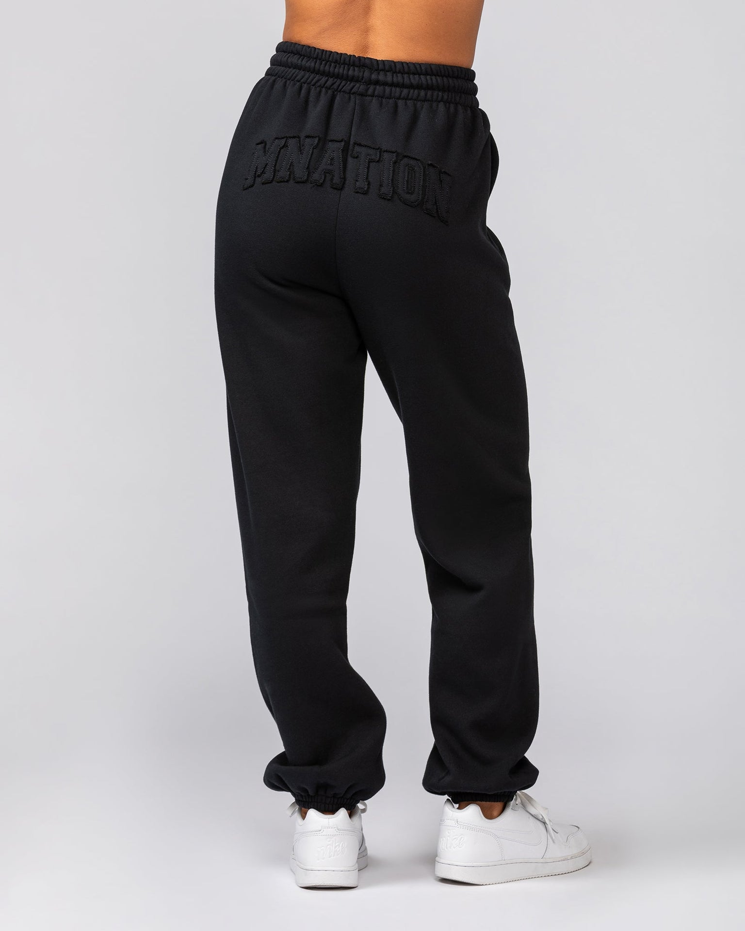 Downtime Slouchy Trackies - Black-Tracksuits-XXS-022530BLK-XXS-MNAPPRL42218-5-Muscle Nation