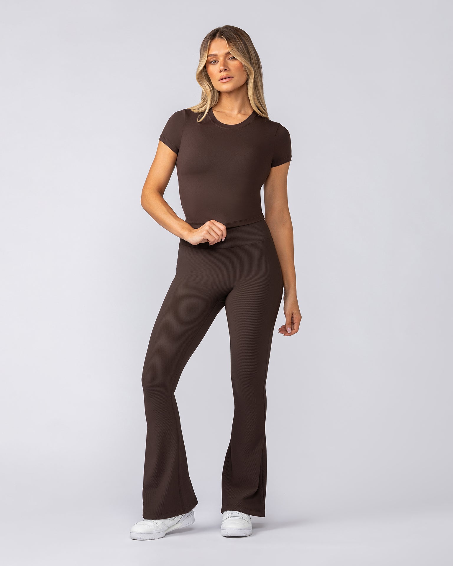 Essential Cropped Tee - Cocoa-Tops-XXS-052507COCOA-XXS-MNAPPRL42486-5-Muscle Nation