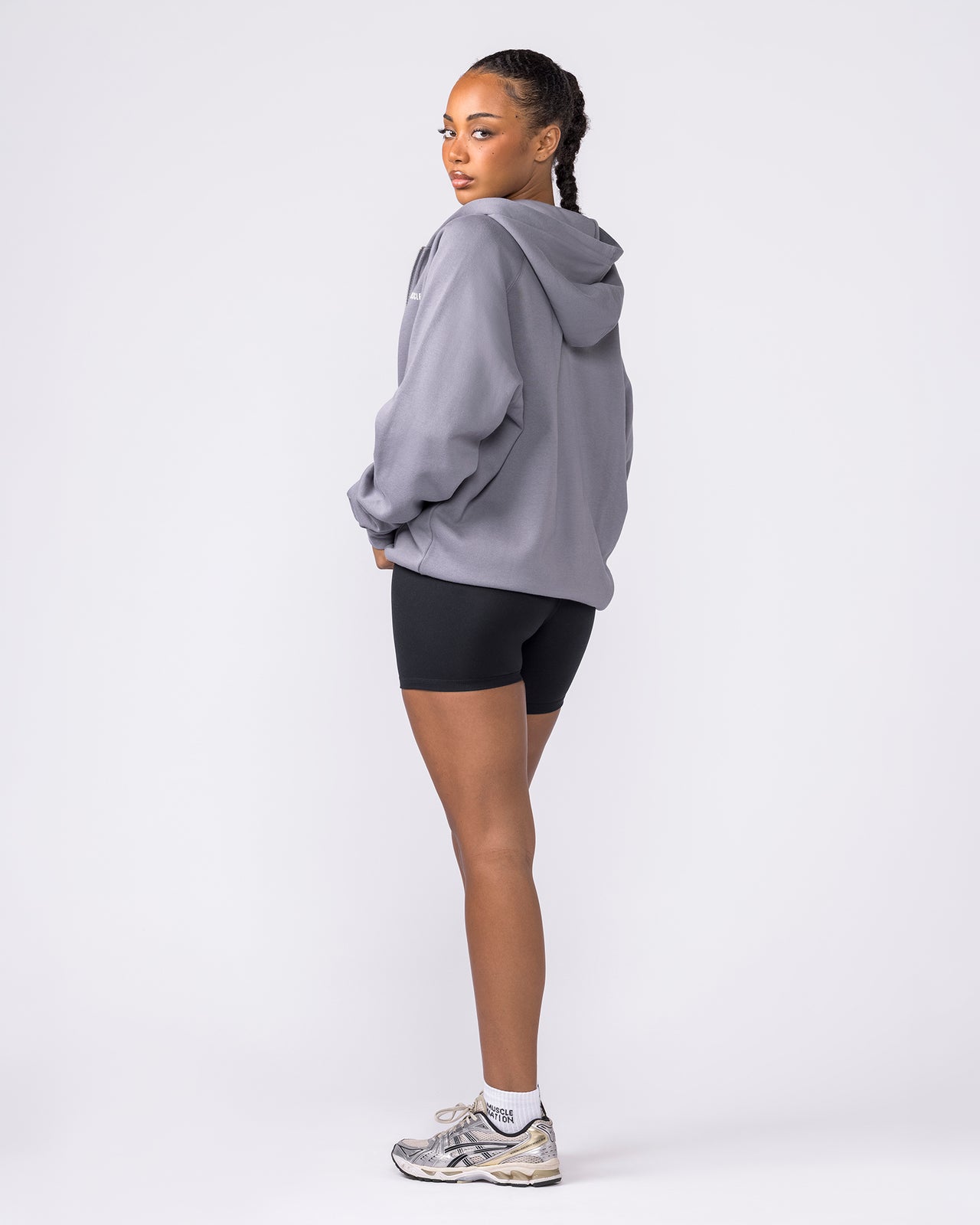 Essential Zip Hoodie - Cement-Jumpers & Hoodies-XS-042632CMT-XS-MNAPPRL50325-9-Muscle Nation