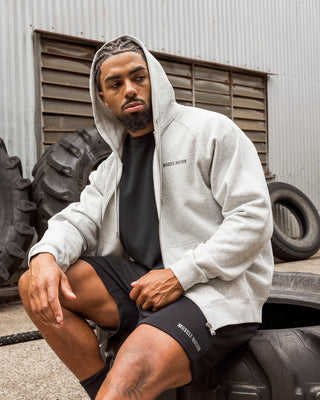 Essential Zip Hoodie - Grey Marl-Jumpers & Hoodies-XS-042632GRYMRL-XS-MNAPPRL50317-1-Muscle Nation