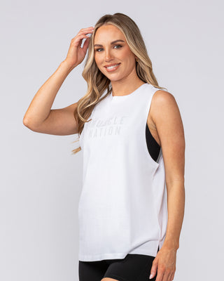 Essential Training Tank - White-Singlets & Tanks-XXS-092407WHT-XXS-MNAPPRL40347-2-Muscle Nation