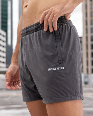 Essential Vintage 3.5" Active Shorts - Washed Black-Shorts-S-032639WSHBLK-S-MNAPPRL49654-1-Muscle Nation