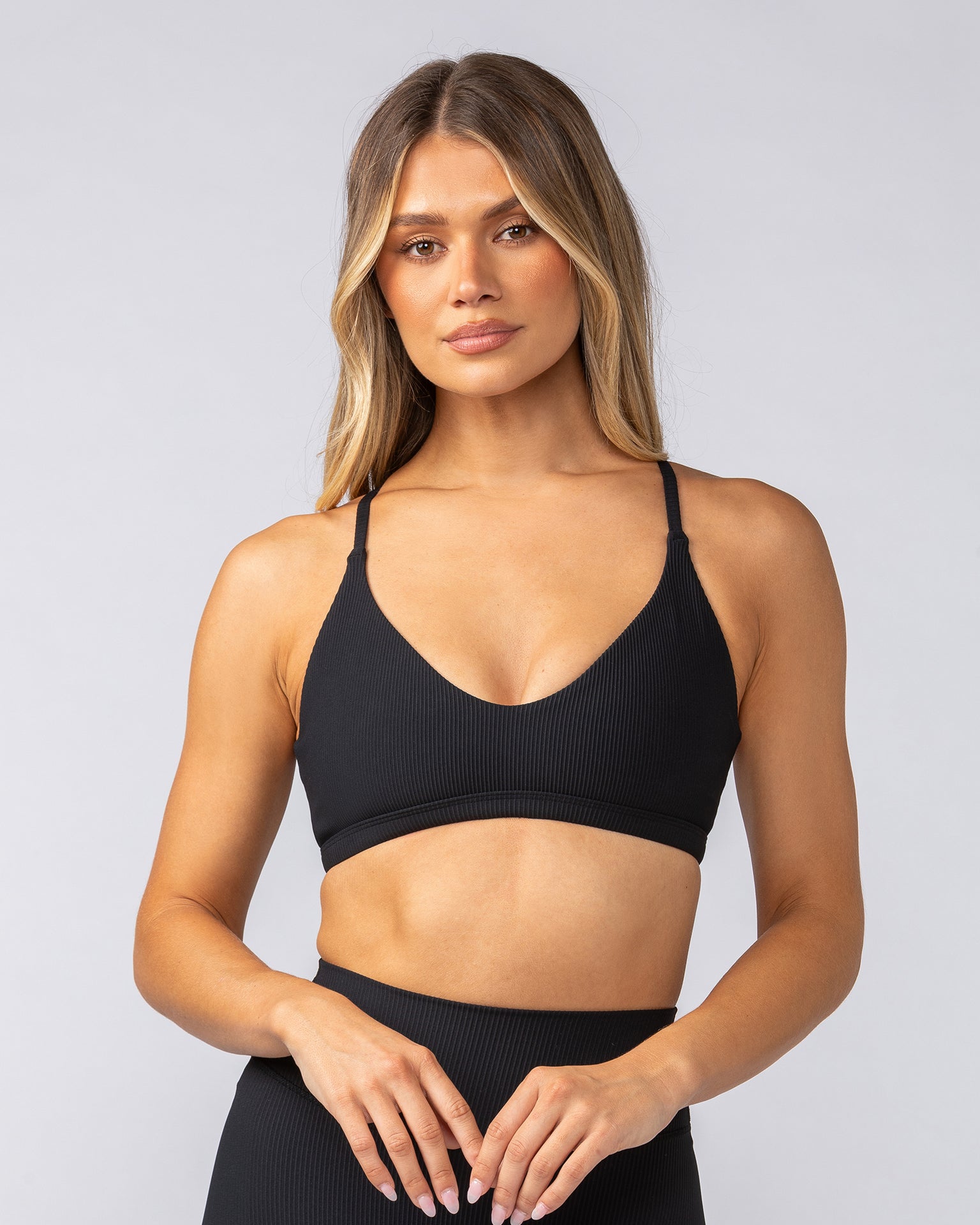 Fantasy Rib Bralette - Black-Bralettes-XXS-052502BLK-XXS-MNAPPRL42566-3-Muscle Nation