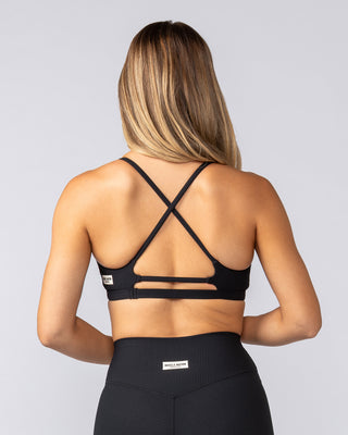 Fantasy Rib Bralette - Black-Bralettes-XXS-052502BLK-XXS-MNAPPRL42566-2-Muscle Nation