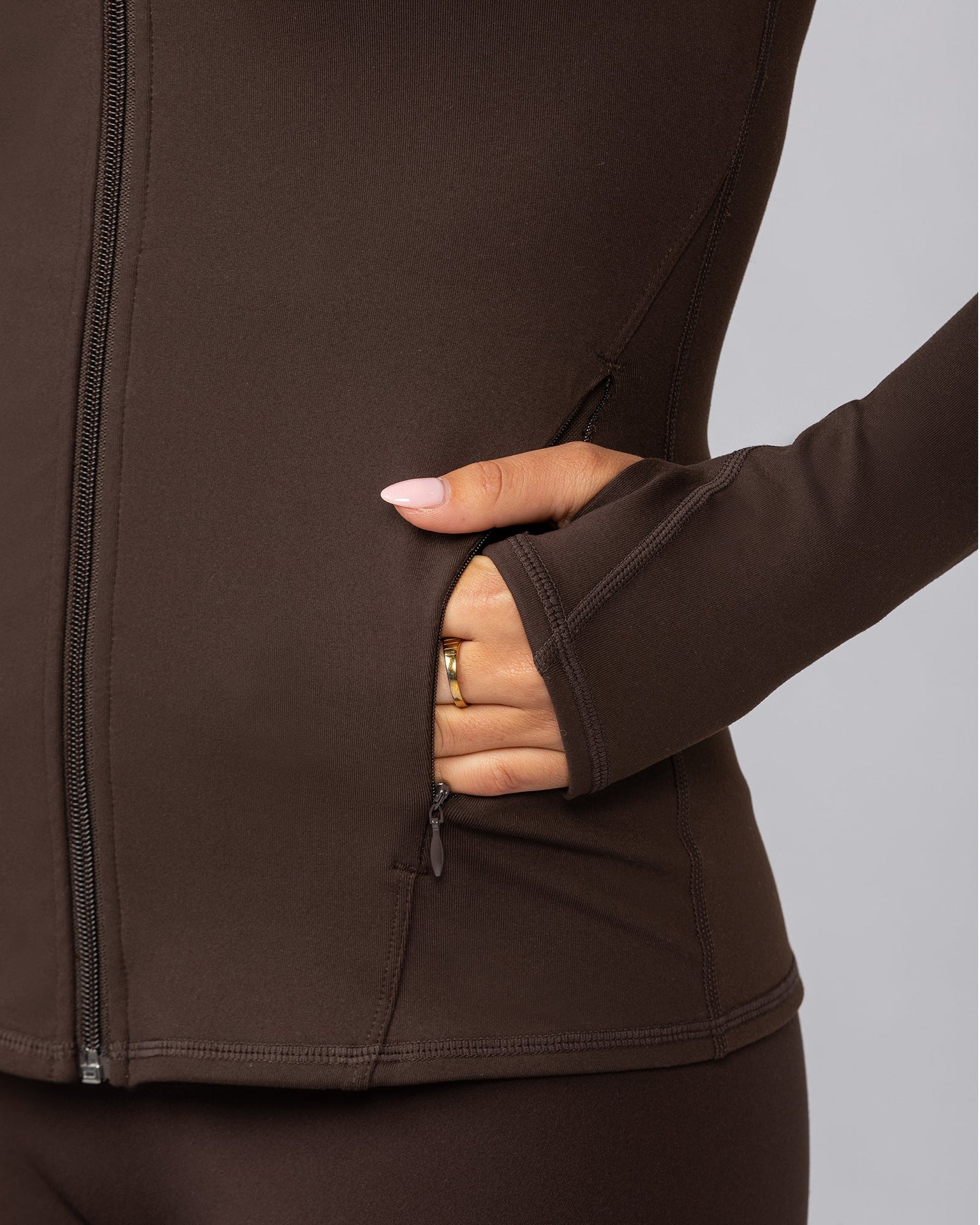 Favourite Zip Through - Cocoa-Jackets-XXS-042540COCOA-XXS-MNAPPRL42395-4-Muscle Nation