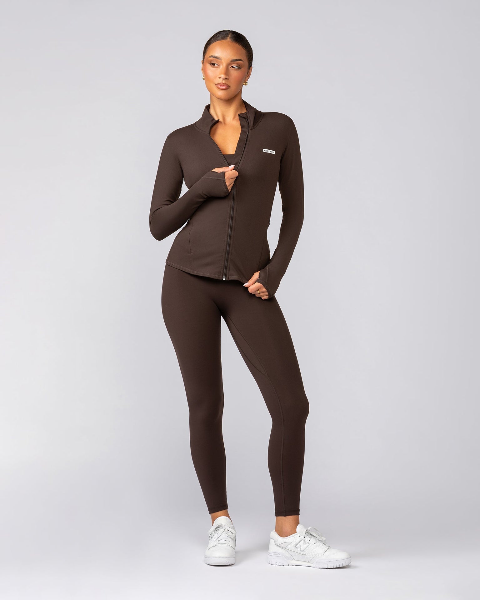 Favourite Zip Through - Cocoa-Jackets-XXS-042540COCOA-XXS-MNAPPRL42395-9-Muscle Nation