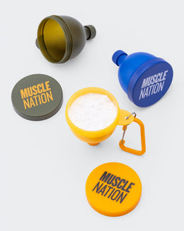 Fill And Go Funnel (x3 Pack) Dark Khaki Multi - Muscle Nation gym accessory