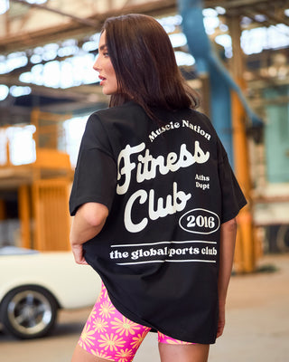 Fizz Oversized Tee - Black-T-Shirts-XXS-1125173BLK-XXS-MNAPPRL45878-1-Muscle Nation