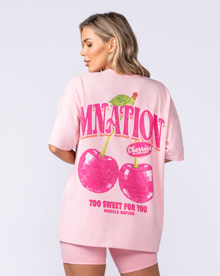 Fresh And Juicy Oversized Tee - Petal Pink