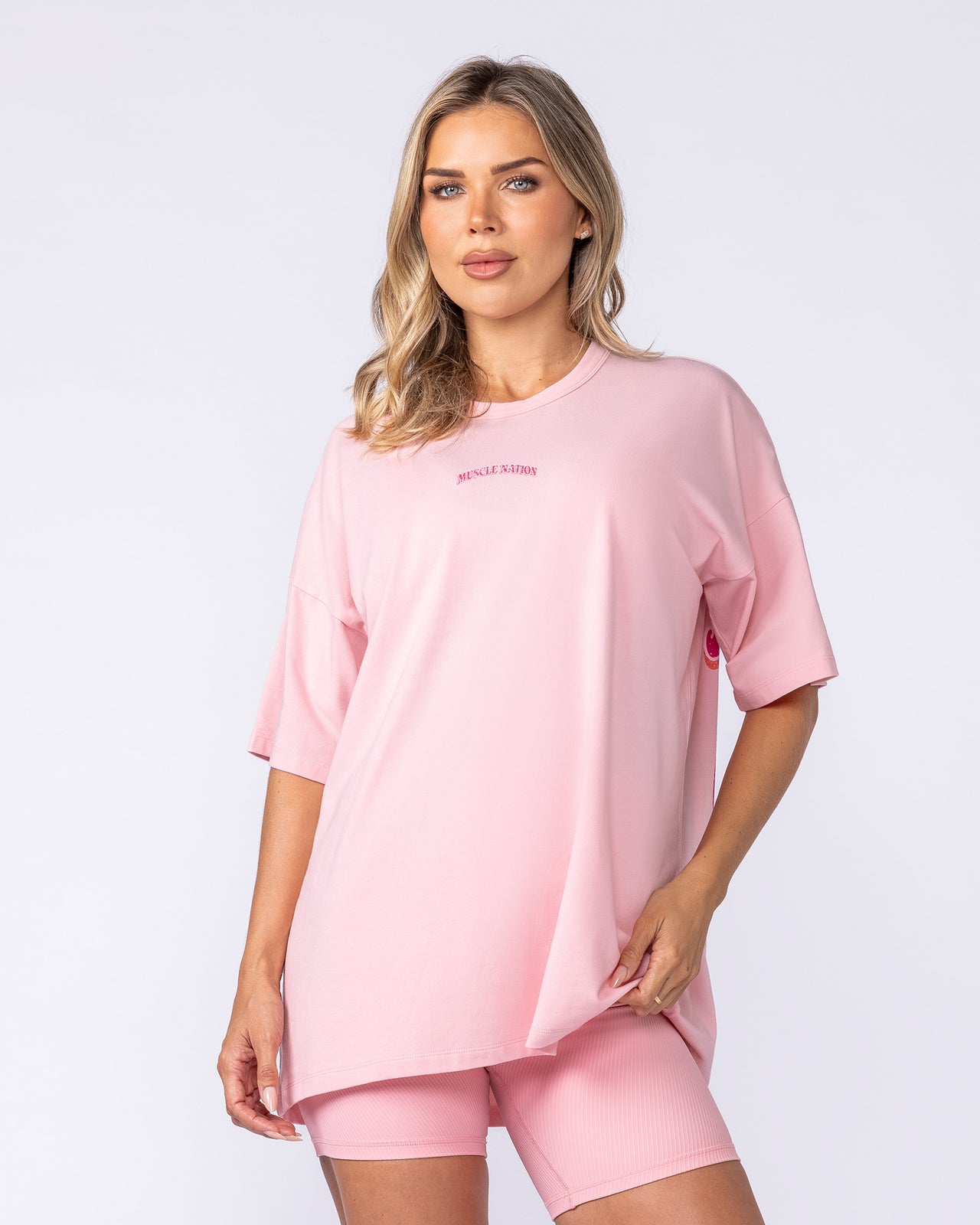 Fresh And Juicy Oversized Tee - Petal Pink