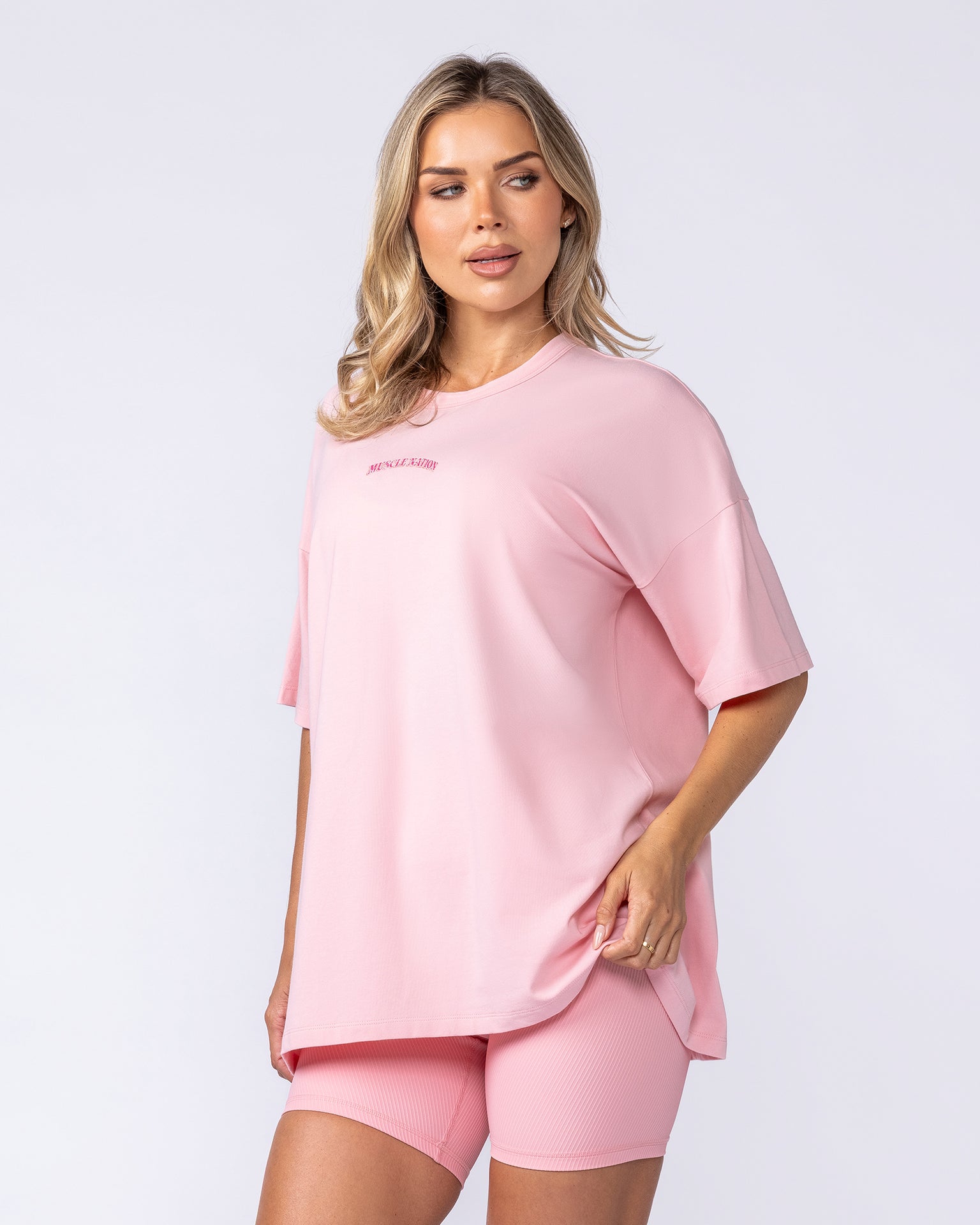 Fresh And Juicy Oversized Tee - Petal Pink