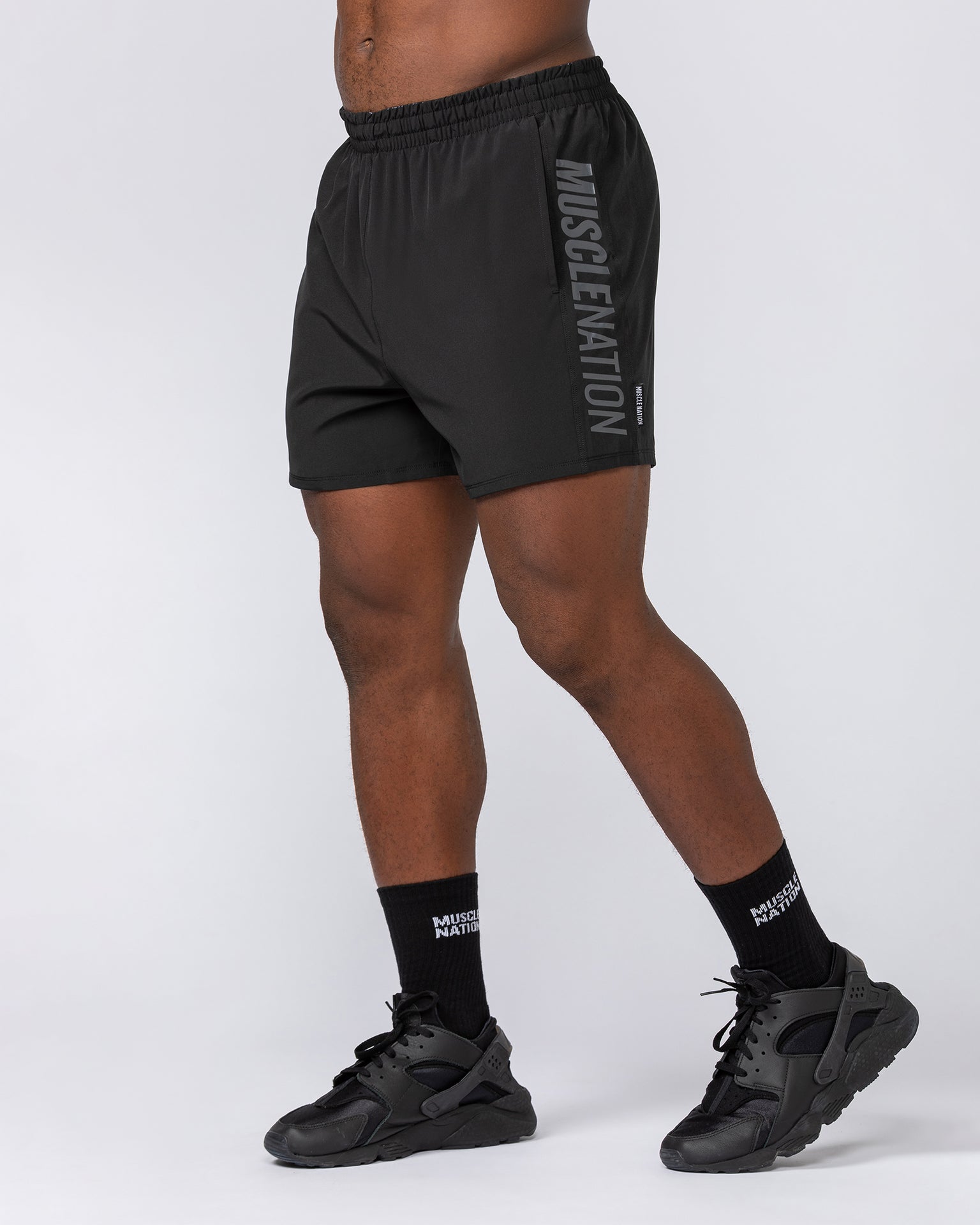 Function 4" Shorts - Black-Shorts-S-042222BLK-S-MNAPPRL14879-3-Muscle Nation