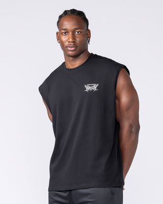 Gothic Boxy Muscle Tank - Black
