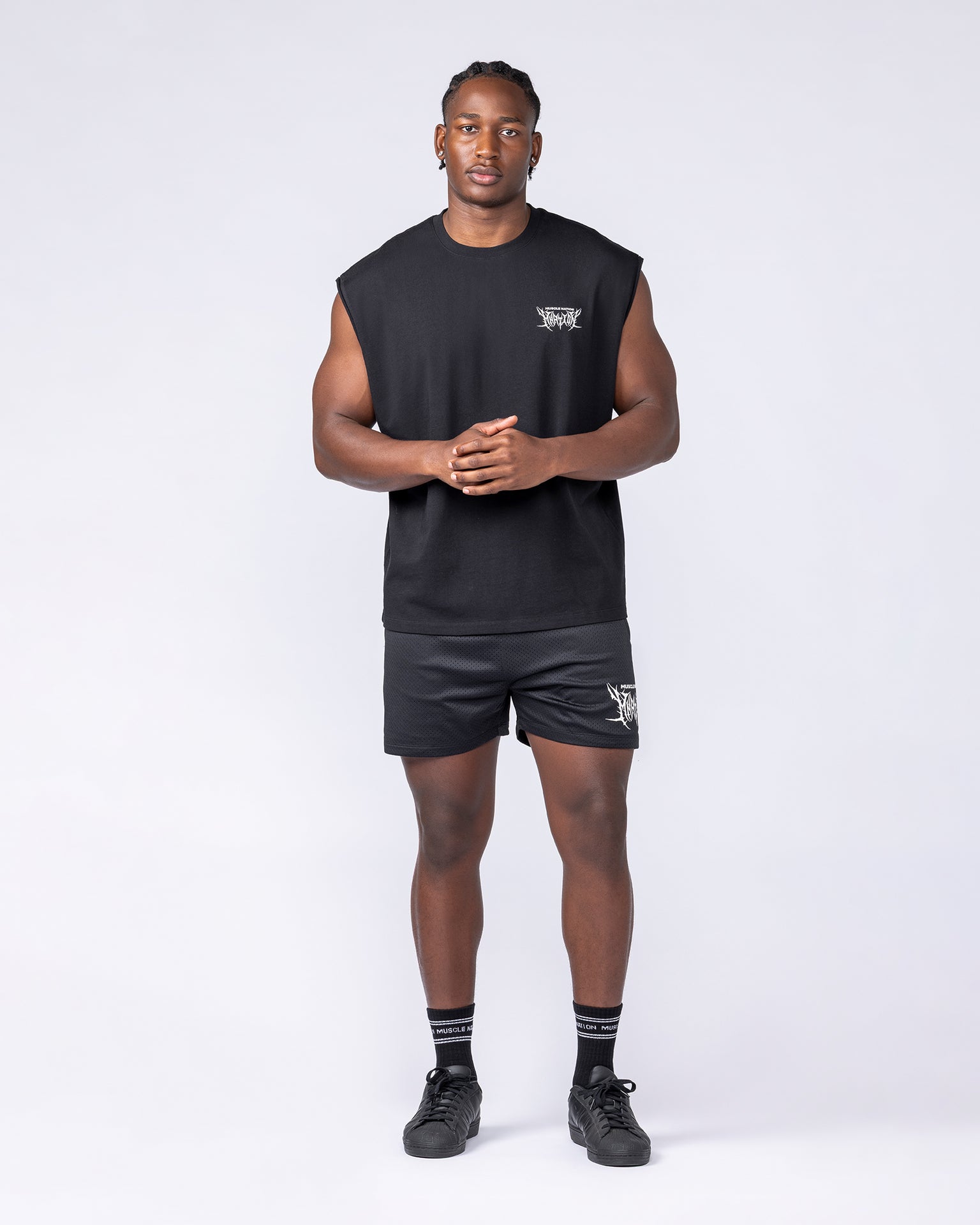 Gothic Boxy Muscle Tank - Black