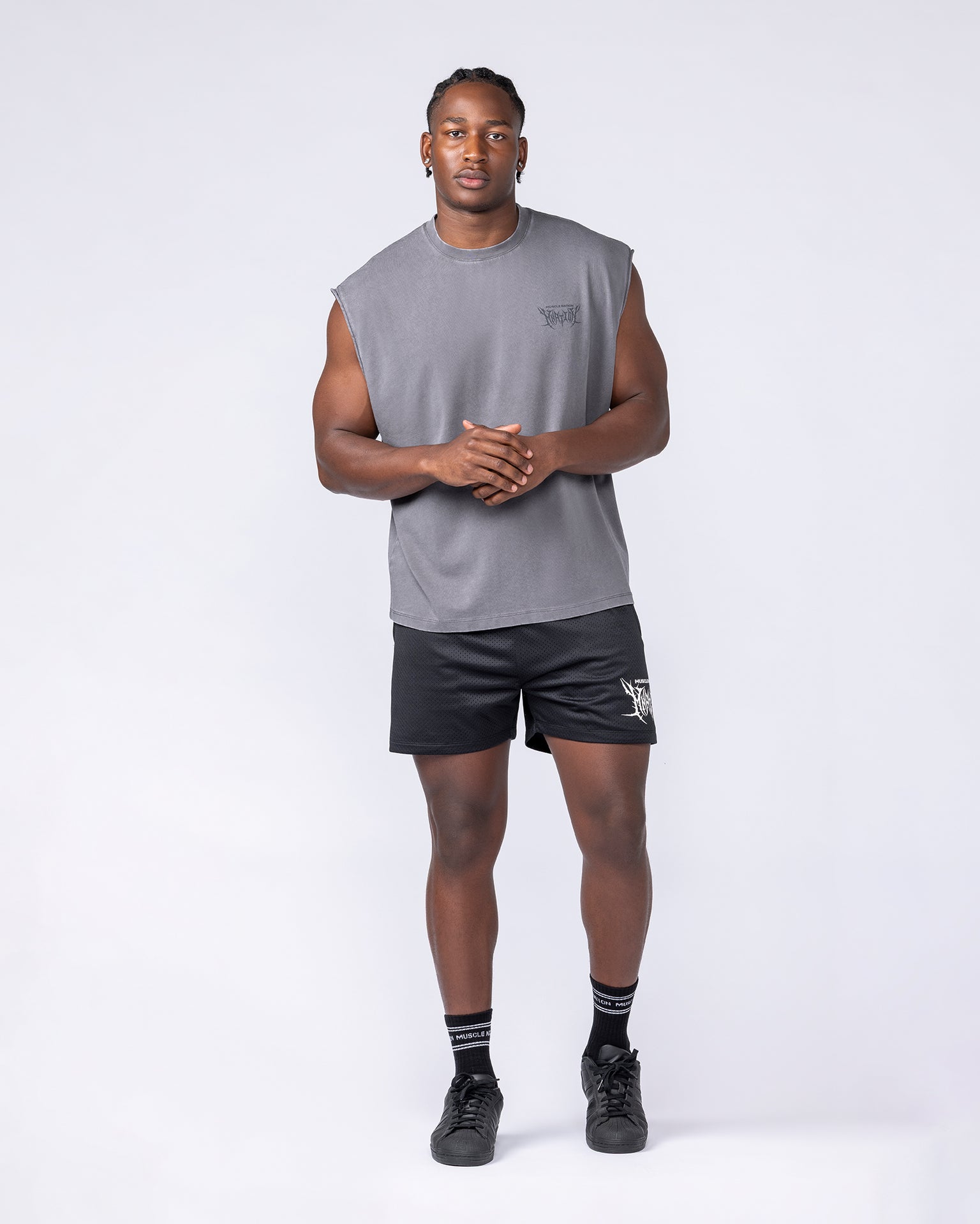 Gothic Boxy Muscle Tank - Washed Tornado