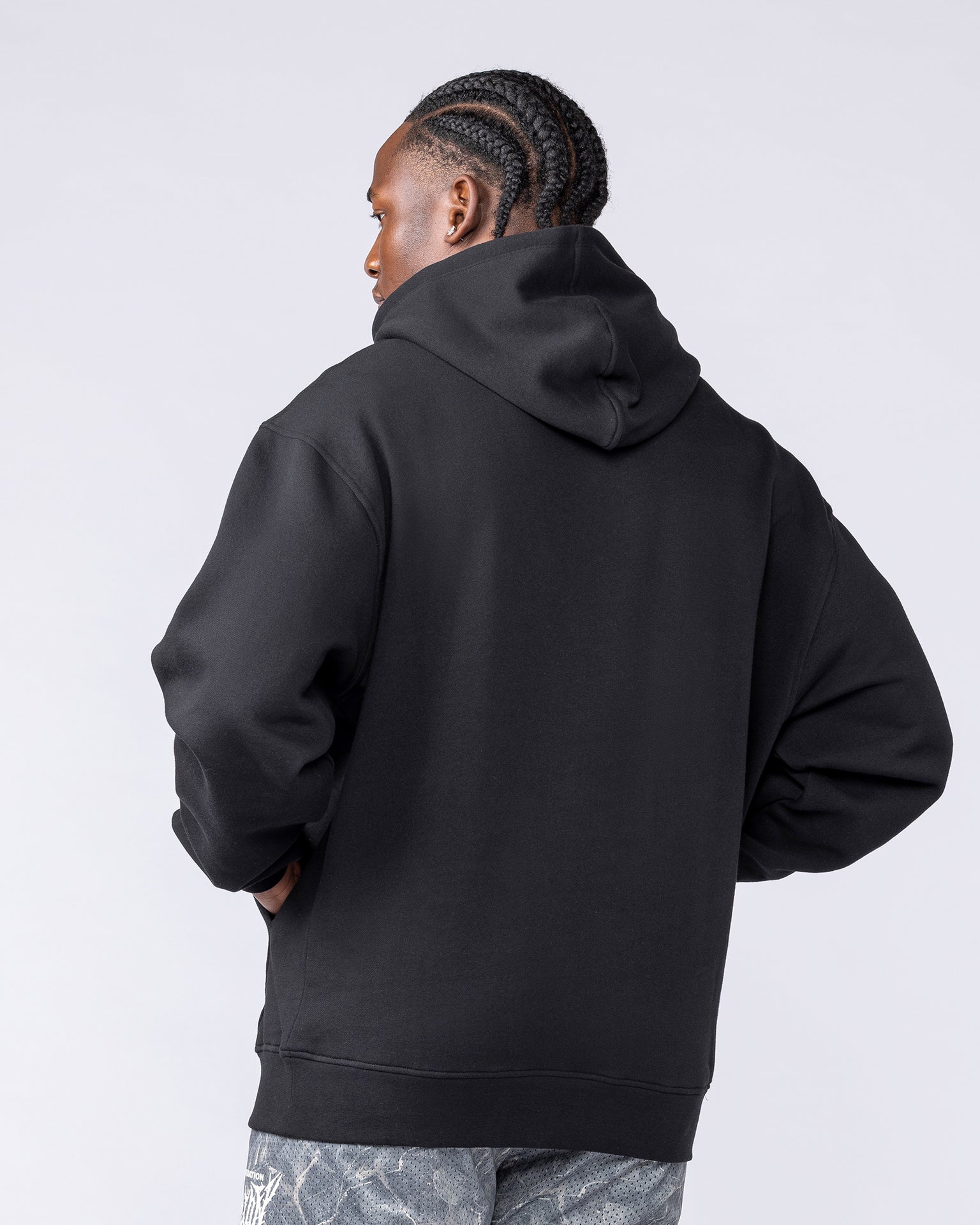 Gothic Oversized Hoodie - Black