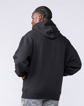 Gothic Oversized Hoodie - Black