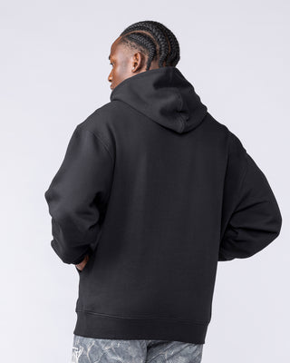 Gothic Oversized Hoodie - Black
