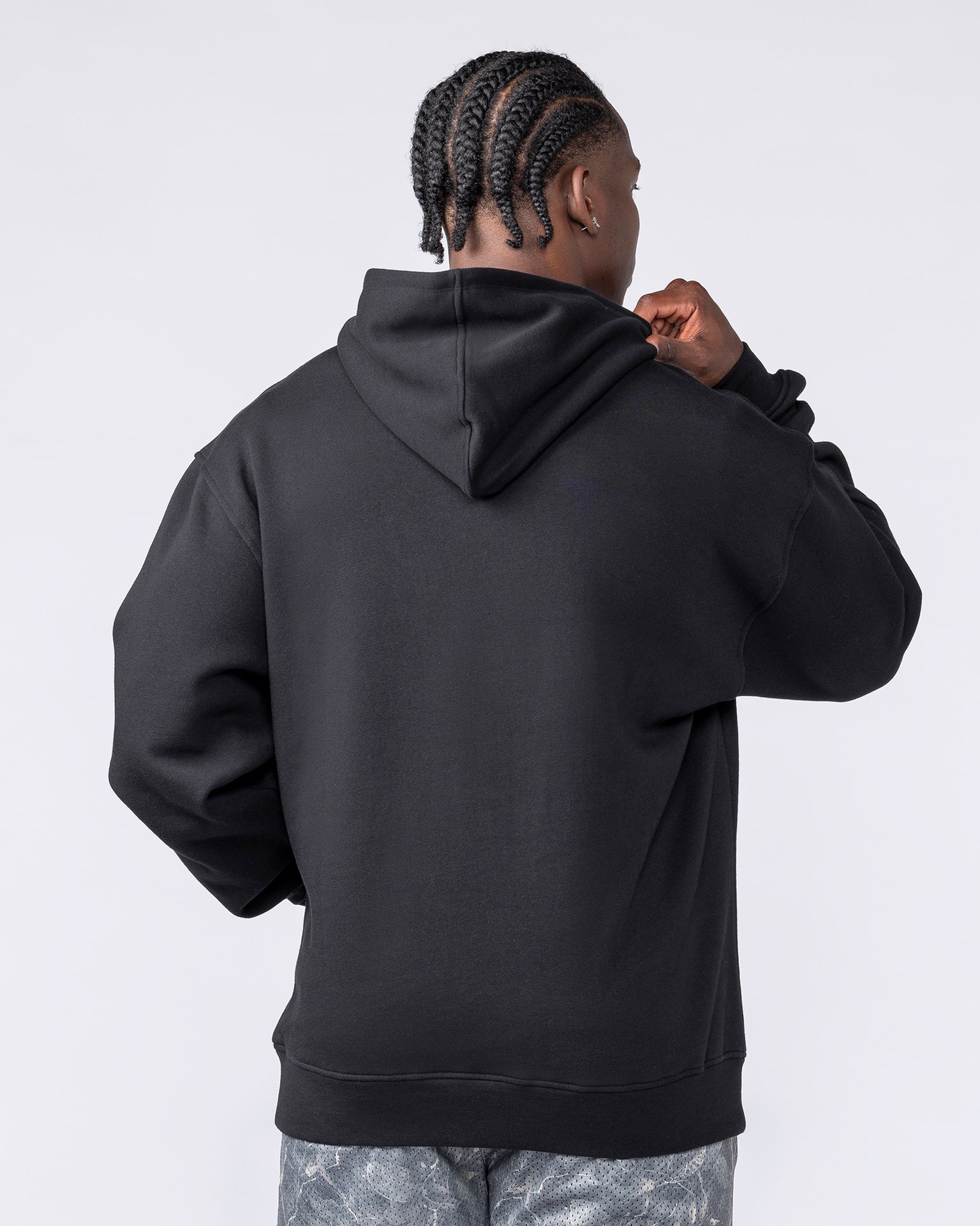 Gothic Oversized Hoodie - Black