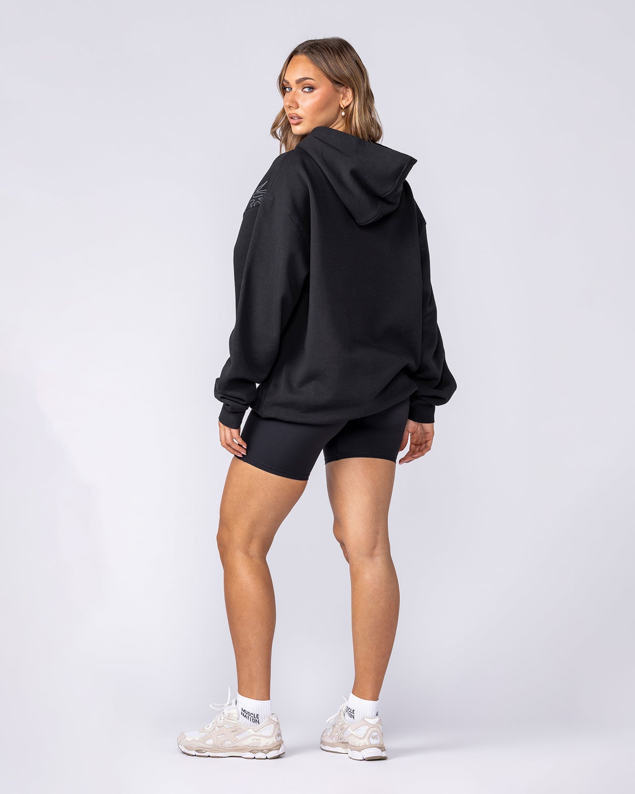Gothic Oversized Hoodie - Black