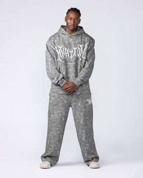 Gothic Oversized Hoodie - Washed Tree Camo