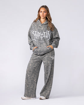 Gothic Oversized Hoodie - Washed Tree Camo