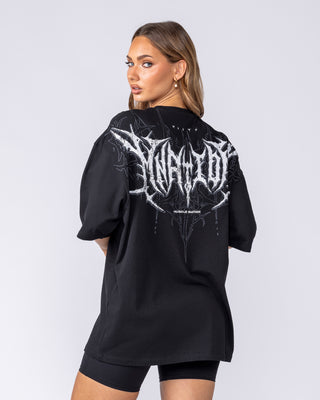 Gothic Oversized Tee - Black